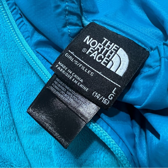 North Face Reversible Windstopper Fleece Hooded Jacket Blue - Picture 10 of 12